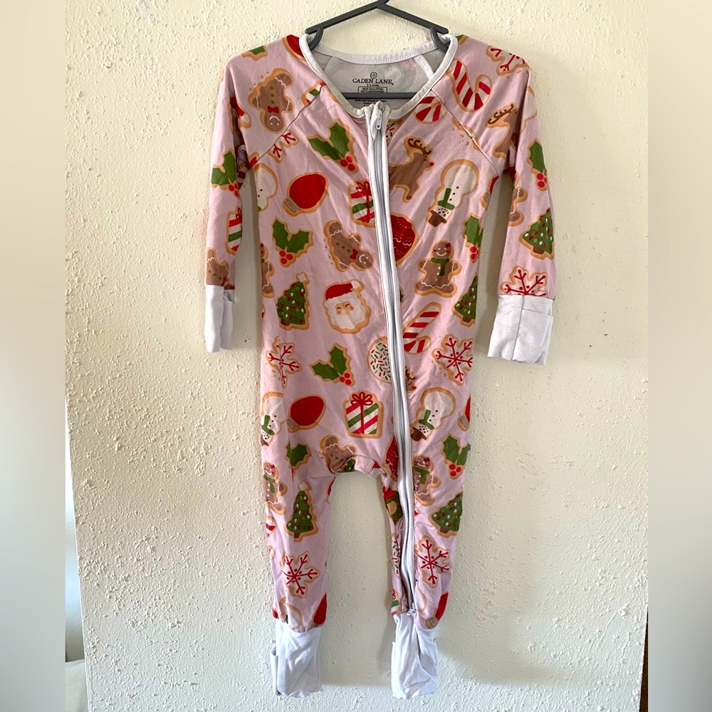 Caden Lane Pink Christmas Cookie Footies